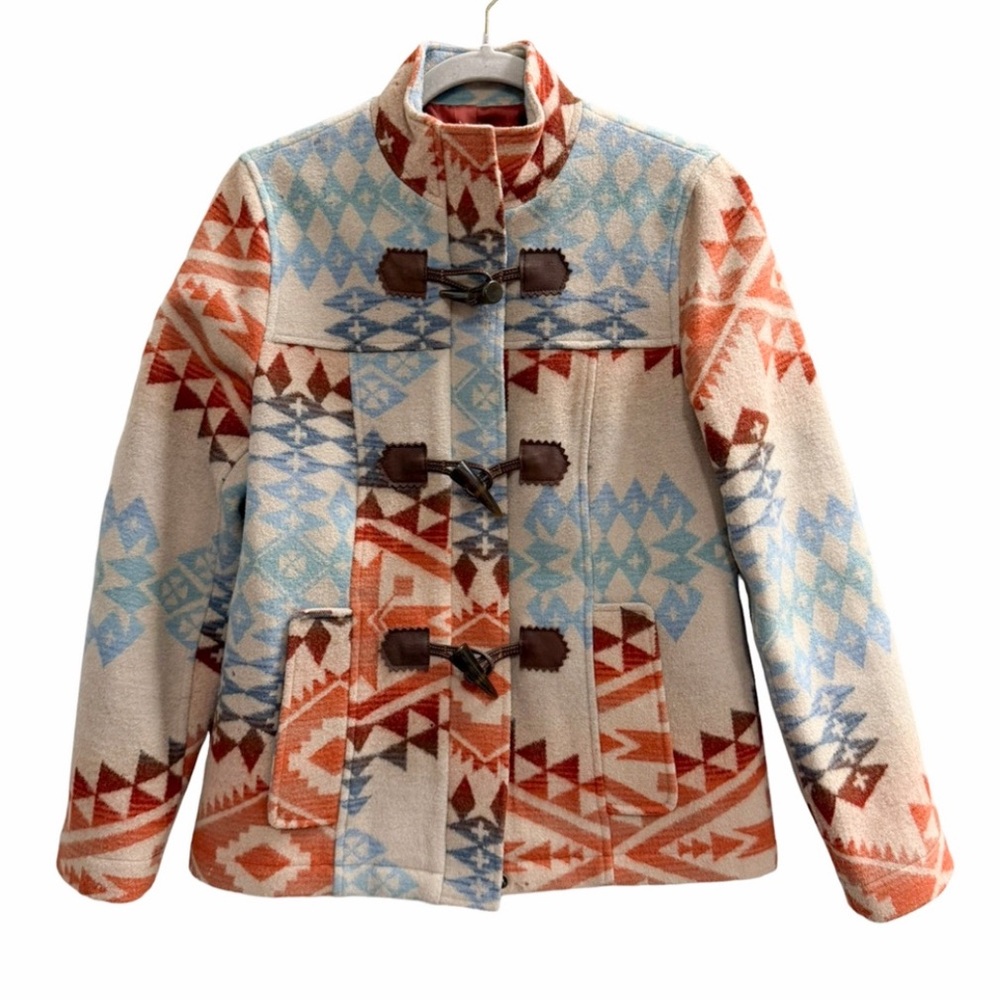 PENDLETON Southwest Wool Toggle Jacket Navajo Bla… - image 1